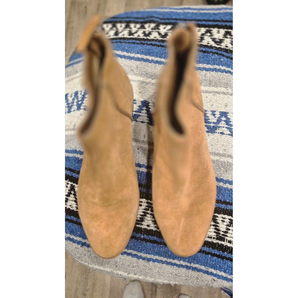 DOLCE VITA Tavin Tan Suede Ankle Boots Pointed Toe Back Zip Womens 8.5M - Picture 5 of 9